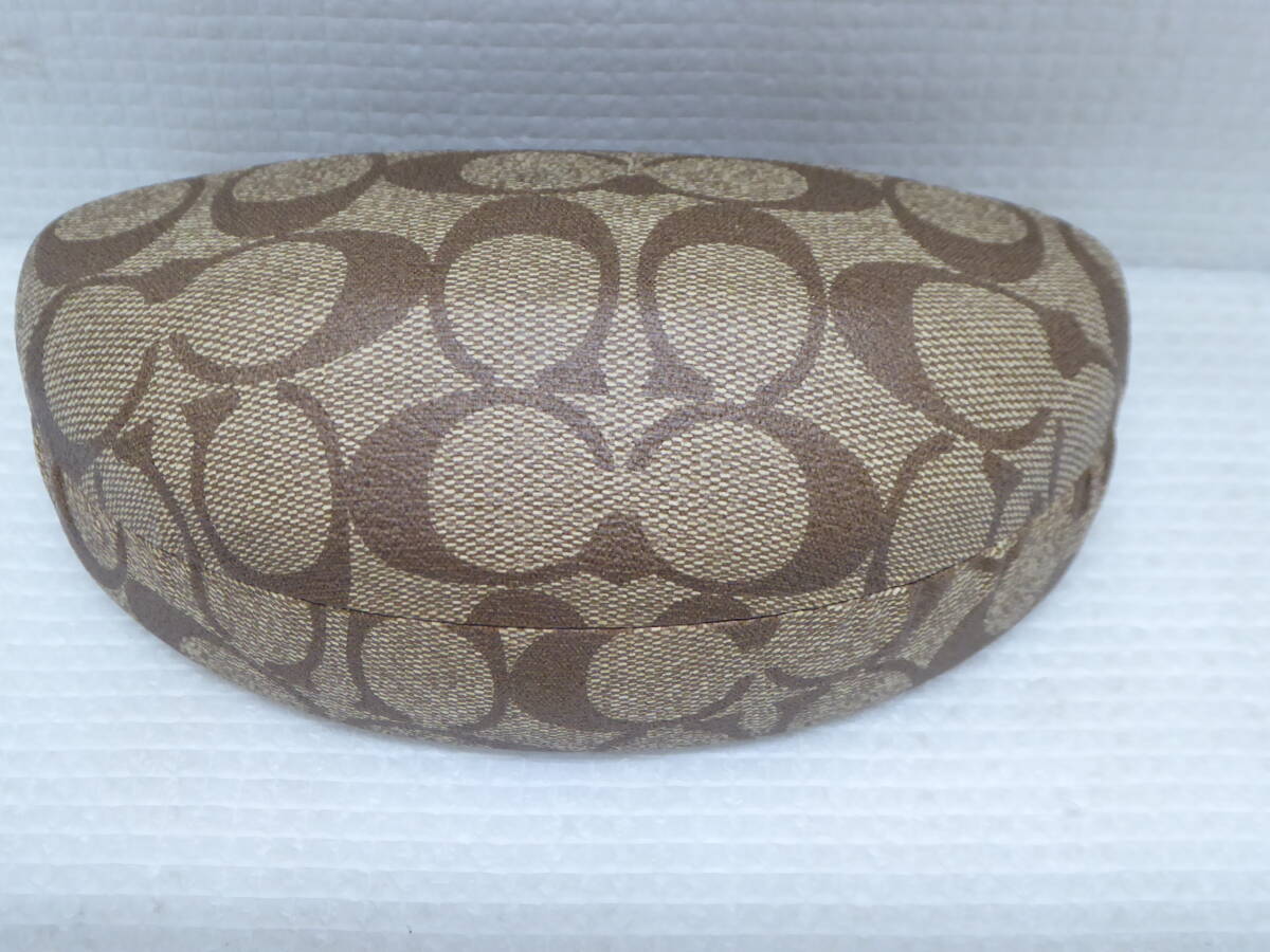 COACH Coach glasses case signature pattern tea sunglasses glasses non-standard-sized mail nationwide equal 350 jpy D2-A