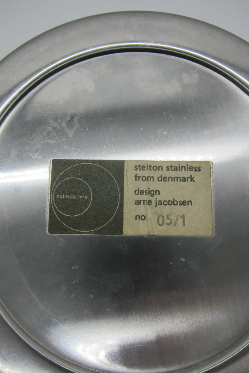 *a Rene * Jacobsen Arne Jacobsen ice basket * tongs set / stereo ru ton stainless steel Denmark / cylinder line 