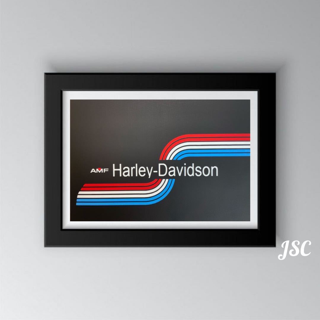 ハーレーダビッドソン ポスター キャンバス ソフテイル ショベル スポーツスター ツーリング ロードキング Barber 店舗 ガレージ PH51の画像1