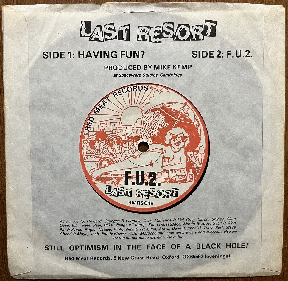 試聴可 Last Resort - Having Fun? /F.U.2. orig 7'【70's punk/power pop/new wave パンク天国】の画像2