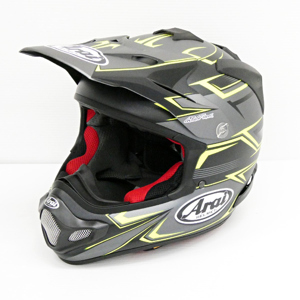 ○10) Arai アライ V-CROSS 4 SLY Mサイズ(57-58cm) バイク用品 VX-4 Vクロス4 スライ 黄F オフロード ヘルメット 元箱付きの画像2