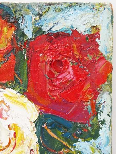 # autograph one . peace person rose oil painting still-life picture SM number Zaimei frame entering!! two origin . member . tail beautiful . member Osaka (metropolitan area) .. piece exhibition great number rose .. flower. exist still life picture 