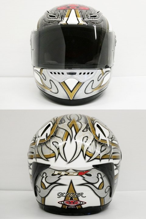 ○4) OGK kabuto FF-5V GLITZER ヘルメット Lサイズ（59-60cm）バイク用品 フルフェイスヘルメット オージーケー カブト グリッツァ_画像3