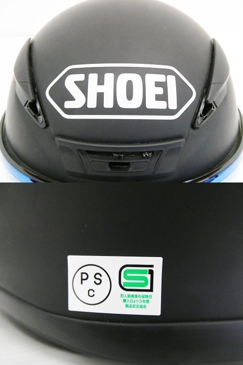 ○6) 2020年製!SHOEI Z-7 ヘルメット Lサイズ (59cm) バイク用品 ミラーシールド装着 フルフェイスヘルメット マットブラック ショウエイ_画像10