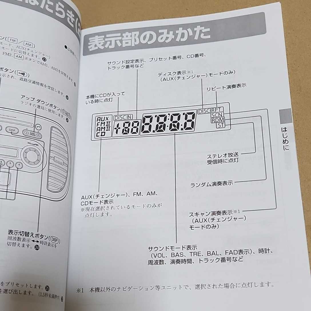 スズキ MRワゴン 日産 モコ 純正CDオーディオ用の取説 取扱説明書 取扱書 マニュアル CDデッキ MG22S MF22Sの画像3