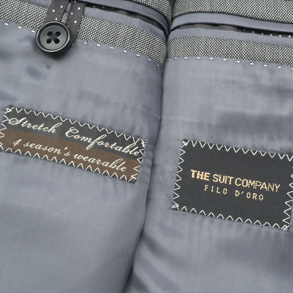 極美品『THE SUIT COMPANY』2パンツセットアップスーツ 170-8(c90-w76) グレ オールシーズン スーツカンパニー メンズ 管理2176の画像4