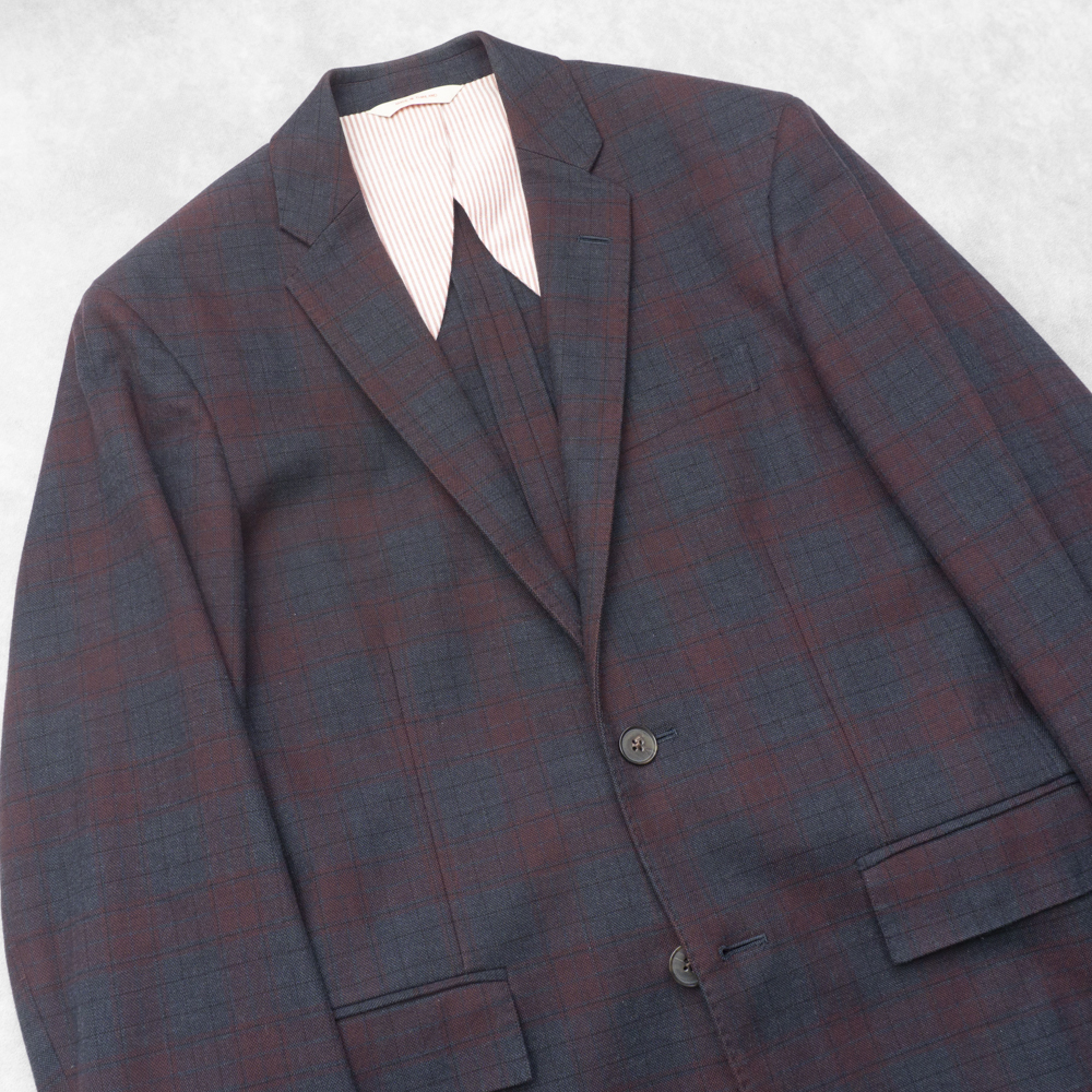 極上の逸品『Brooks Brothers Red Fleece』テーラードジャケット 36S(M相当) ネイビー/バーガンディ ブルックスブラザーズ メンズ 管理2194_画像2