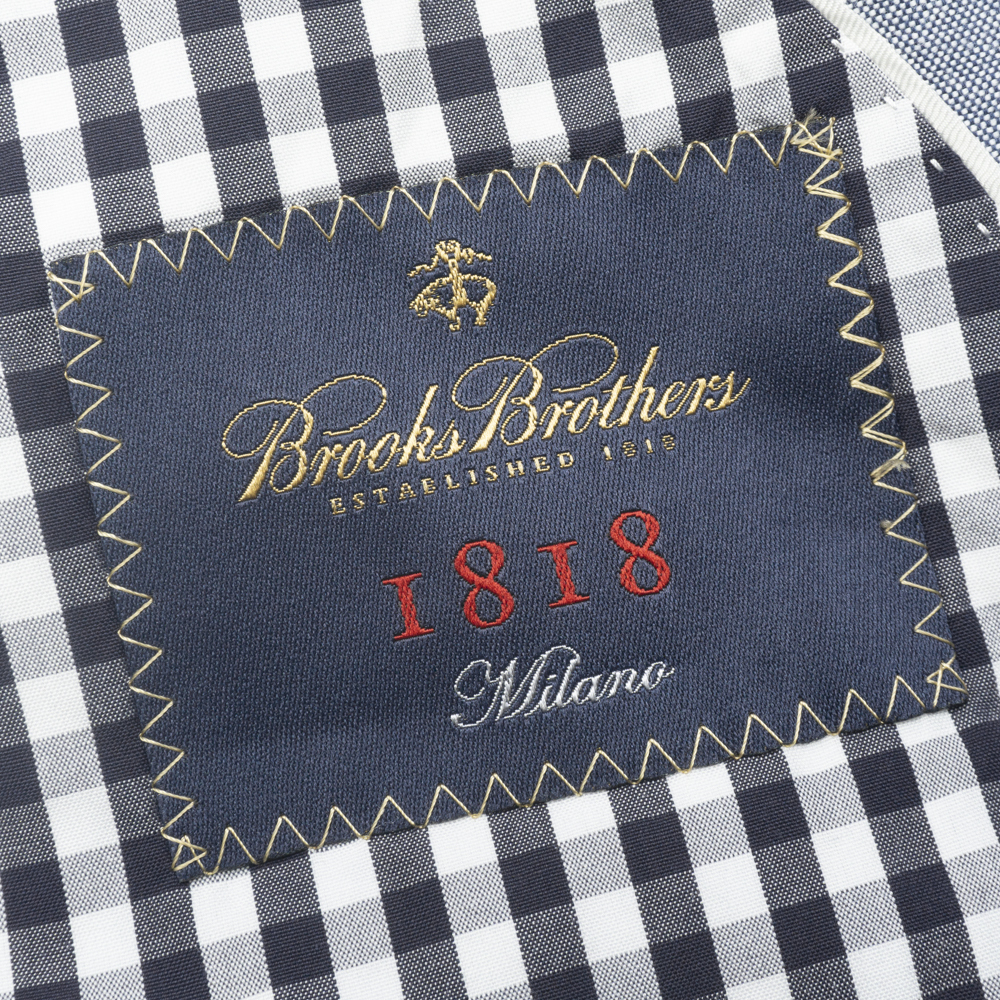 爽やかな春夏生地『Brooks Brothers』セットアップスーツ 38(S相当) 水色 コットン ブルックスブラザーズ メンズ 管理2151_画像5