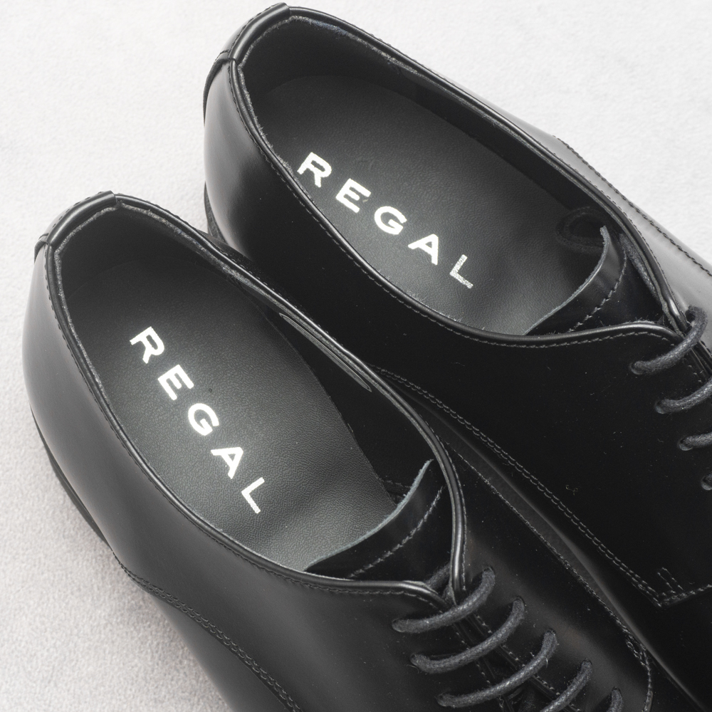 未使用品『REGAL』ストレートチップ レザーシューズ 25cm ブラック 革靴 ビジネス リーガル メンズ 管理2109の画像9