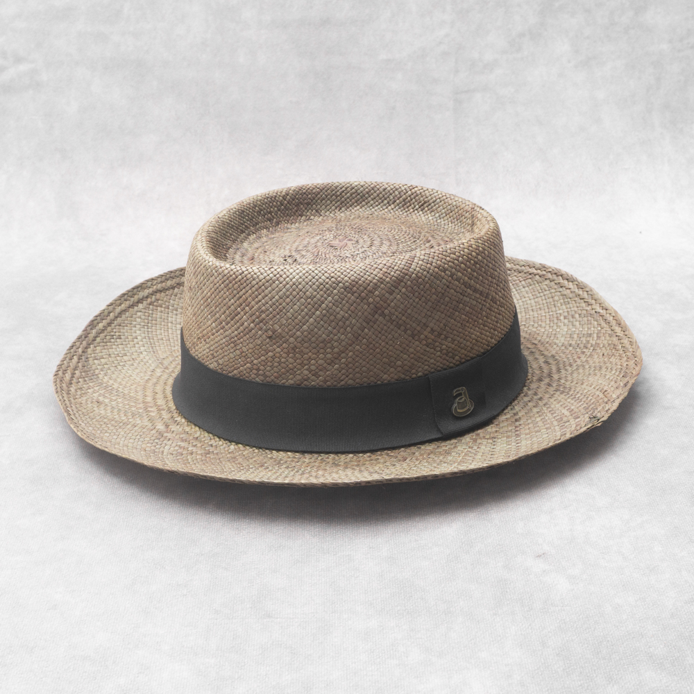 美品『Ecua-Andino Hats』パナマハット カンカン帽 XL エクアドル製 エクアアンディーノ レディース 管理385の画像1