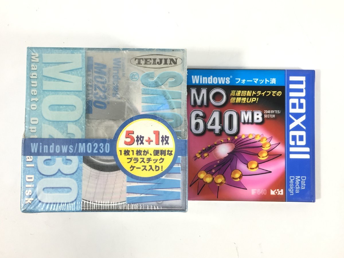  unopened goods MO disk set sale 7 point (2 pack ) TEIJIN/MO230 maxell/MO640 TK3.010 /06-1