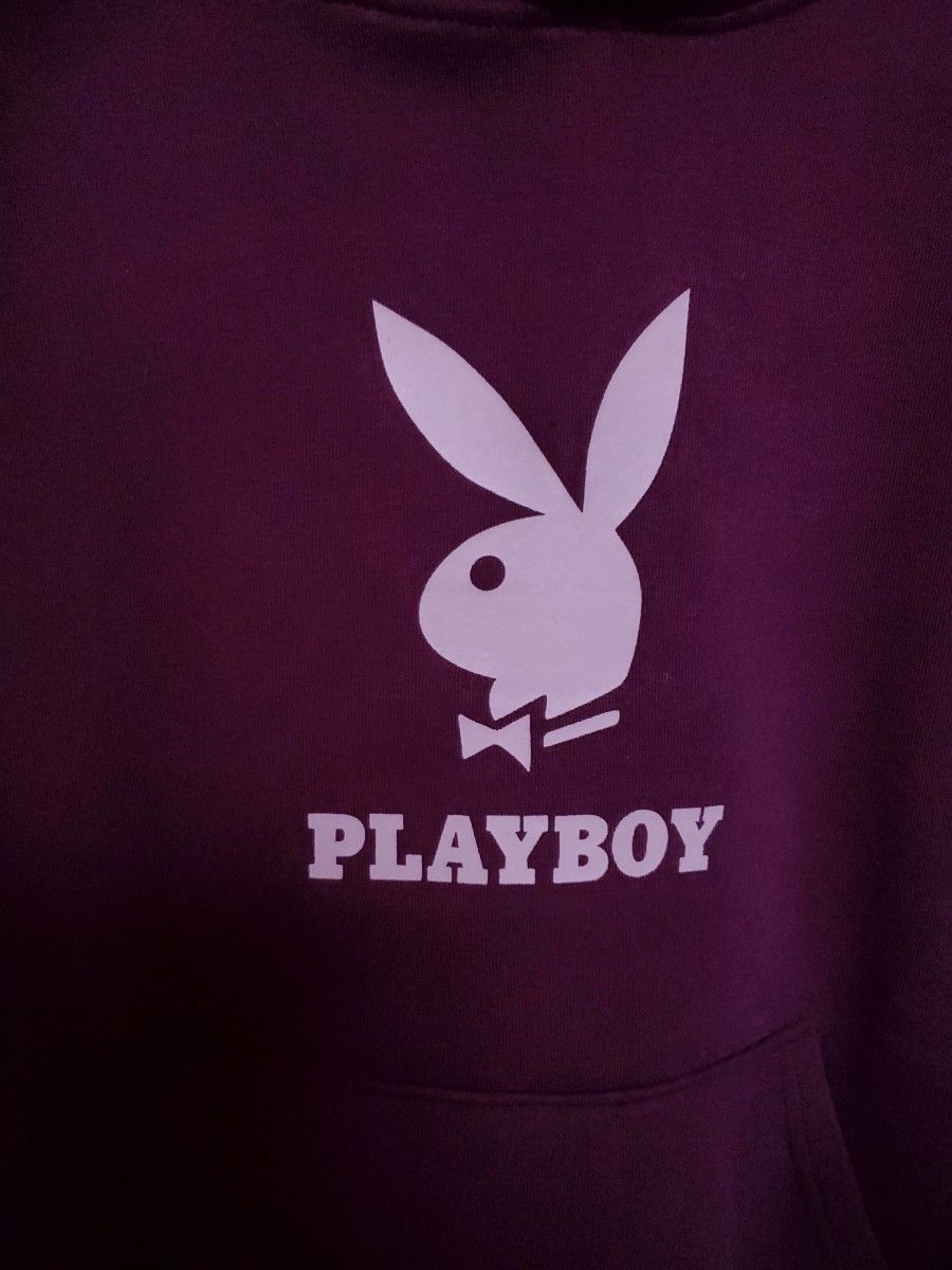 PLAYBOY(プレイボーイ)　パーカー　裏起毛　Mサイズ　レッド　赤 