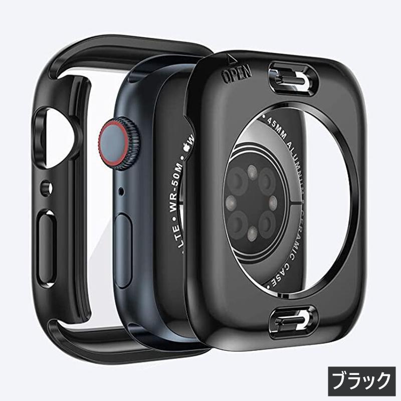 143 Apple Watch 両面カバー 超防水 一体型 41mm 45mm 42mm 44mm 40mm ケース 保護 SE Series 9 8 7 フィルム フレーム ガラス フィルム 保の画像6