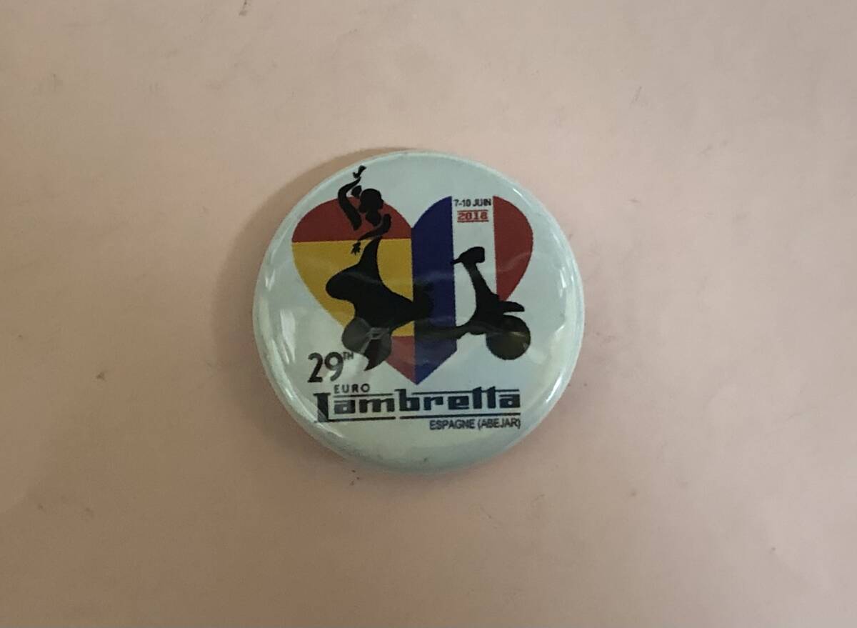 ランブレッタ LAMBRETTA 29回　ユーロランブレッタ 缶バッジ　未使用_画像1