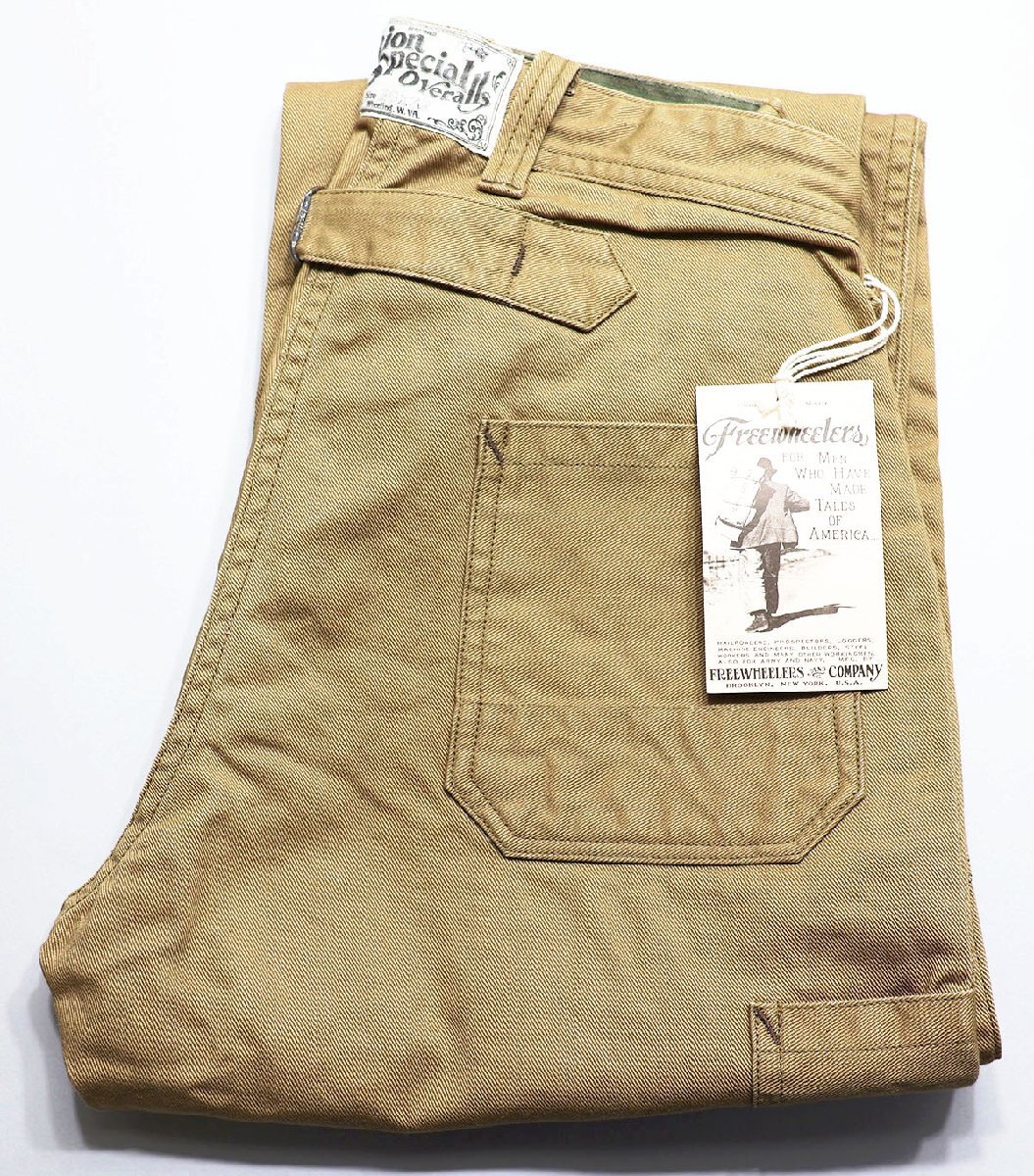 Freewheelers (フリーホイーラーズ) LONGSHOREMAN OVERALLS / ロングショアマン オーバーオール #1432009 DARK BEIGE 未使用品 w28_画像1