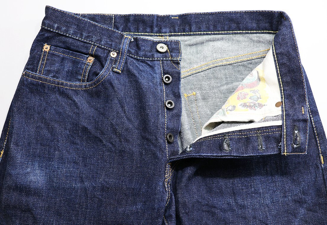 Sanca (サンカ) 15.5oz Denim Taperd 5Pocket / 15.5ozデニム テーパードジーンズ S18FPT01 美品 インディゴ size 1_画像4