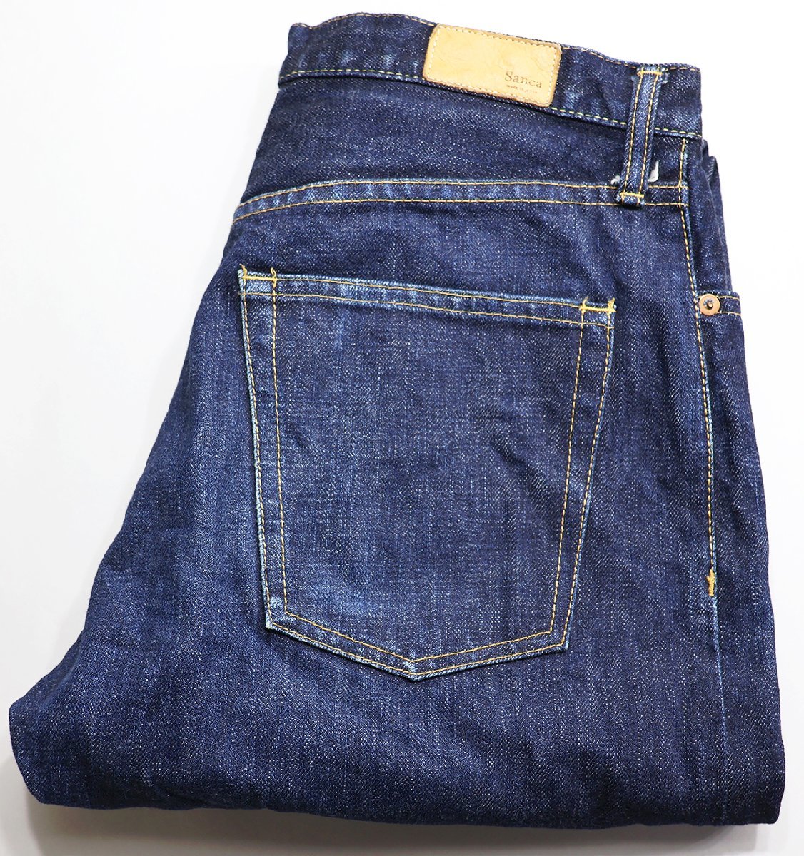 Sanca (サンカ) 15.5oz Denim Taperd 5Pocket / 15.5ozデニム テーパードジーンズ S18FPT01 美品 インディゴ size 1_画像1