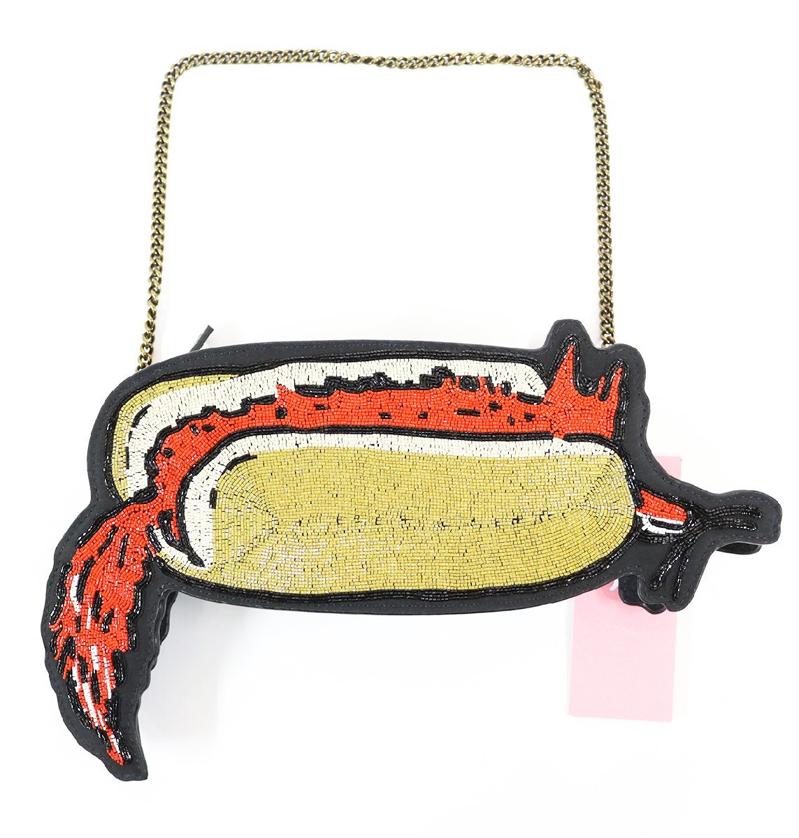 MAISON KITSUNE (メゾンキツネ) OLY HOT FOX HAND BEADED PURSE / ビーズパース 未使用品 ブラック / コラボバッグ_画像2