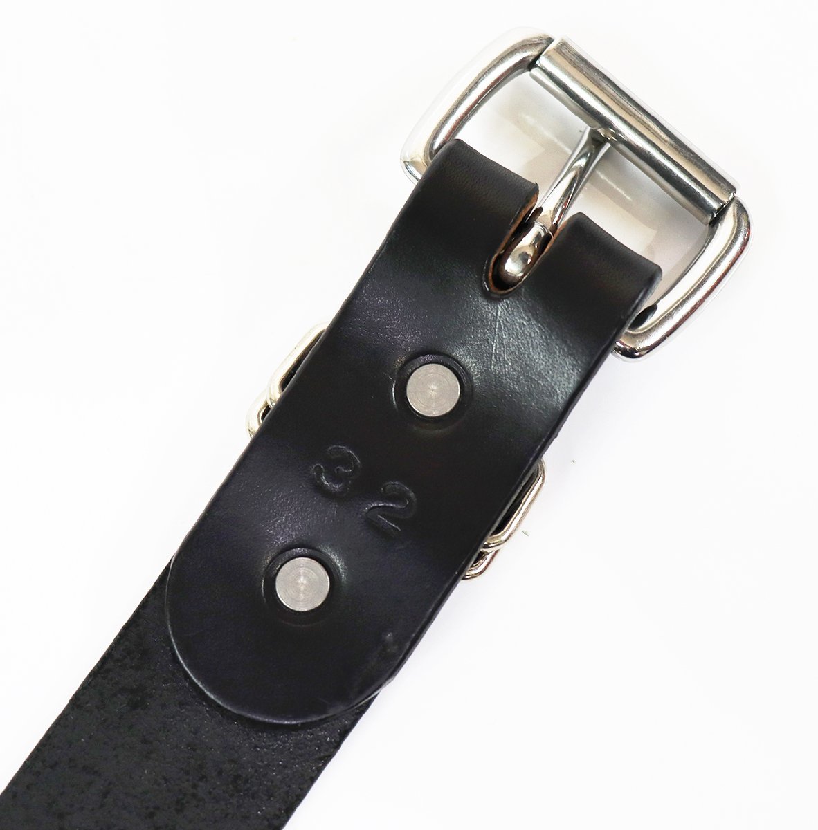 TANNER GOODS (タンナーグッズ) Made in USA Leather Belt / シングルピン レザーベルト 美品 ブラック w32 / BEAMS_画像7