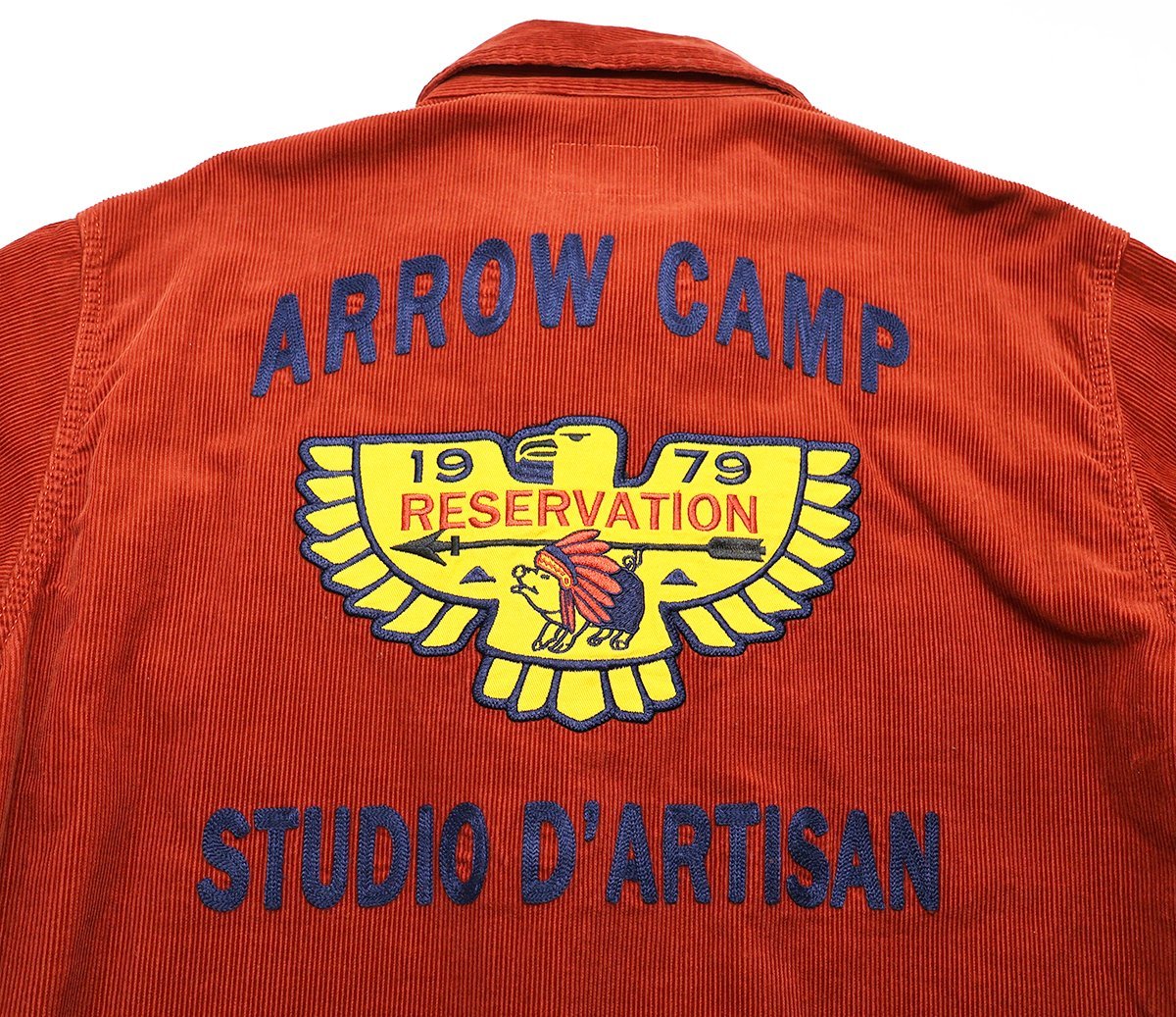 Studio D'artisan (ステュディオダルチザン) Corduroy Jacket / コーデュロイジャケット “ARROW CAMP” Lot 4548 美品 オレンジ size 42_画像7