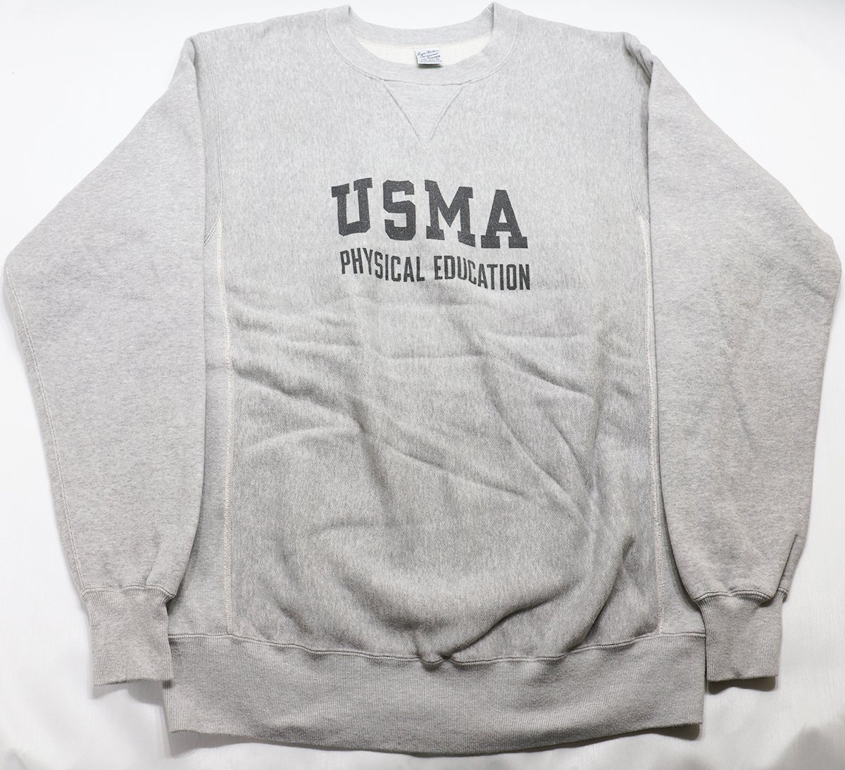 BuzzRickson's (バズリクソンズ) セットインリバースクルースウェット “USMA” BR67467 美品 グレー size XL / リバースウィーブ