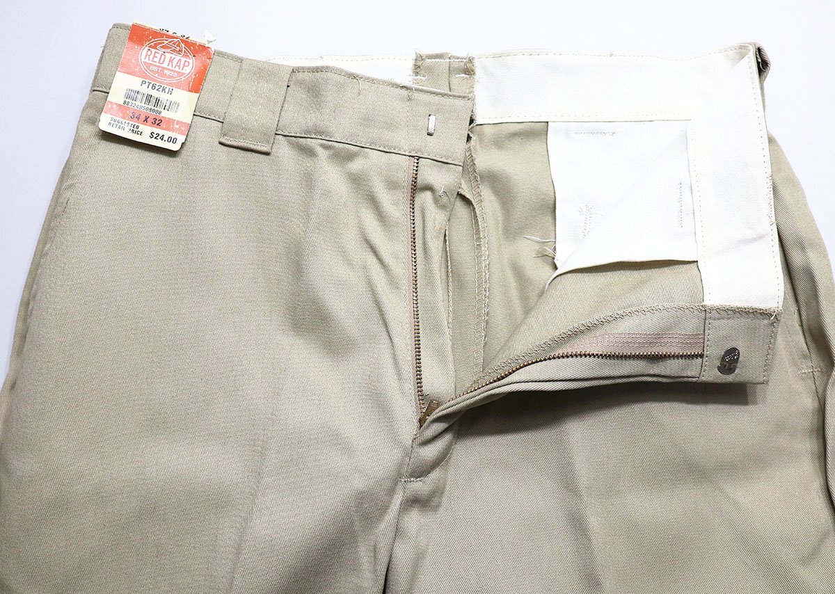 RED KAP (レッドキャップ) Twill Work Pants / ツイルワークパンツ PT62KH 未使用品 カーキ w34 × L32_画像4