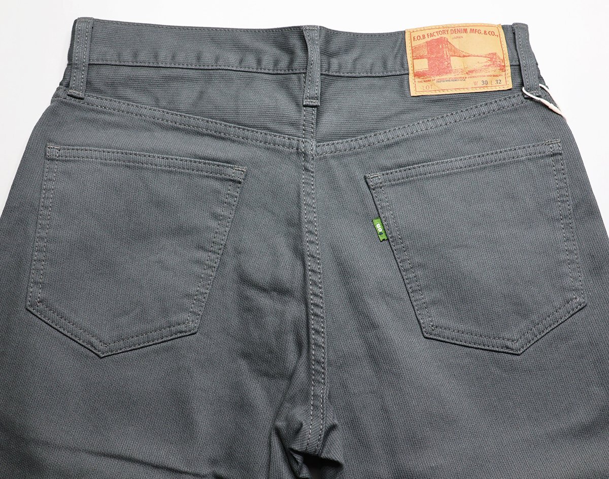 FOB FACTORY (エフオービーファクトリー) 5 POCKET PIQUE PANTS / 5ポケット ピケパンツ #F1134 未使用品 チャコール w30 / ワークパンツ_画像5