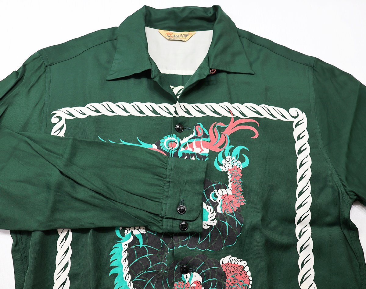 The Groovin High (グルービンハイ) 1950s Town Craft Style Rayon Shirts “Dragon” / ドラゴン レーヨンオープンシャツ 美品 size XL_画像3