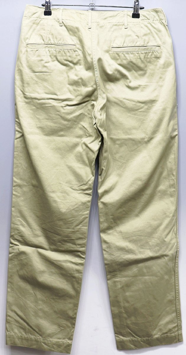 DENIME by WAREHOUSE (ドゥニーム バイ ウエアハウス) Lot 222 - CHINOS - / チノトラウザー 美品 カーキ w33 / チノパン_画像3