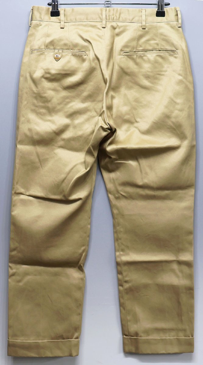 Workers K&T H MFG Co (ワーカーズ) Maple Leaf Trousers / メイプルリーフ 9分丈チノトラウザー 美品 Beige Chino w30_画像3