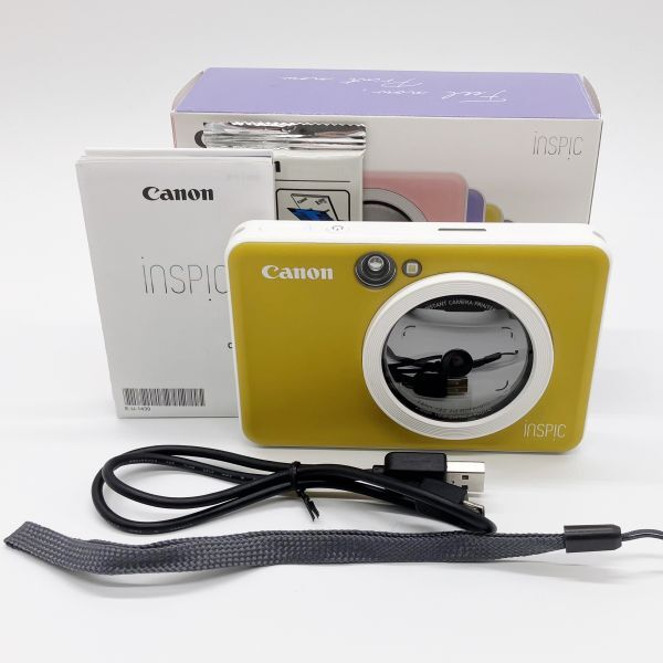 ■元箱、専用紙付きのほぼ新品 CANON キャノン インスタントカメラプリンター iNSPiC ZV-223 グリーン_画像1