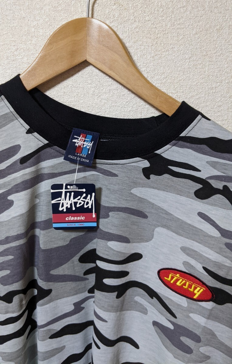 希少 新品 90s OLD STUSSY 紺タグ Tシャツ ヴィンテージ オールド ステューシー オリジナル 黒タグ 白タグ 銀タグ 80s Ｌ デッドストック_画像2