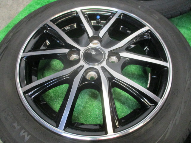 美品 SPORT KRONE スポルト コローネ 社外 タイヤ付 アルミ ホイル4本 14インチ 4穴の画像3