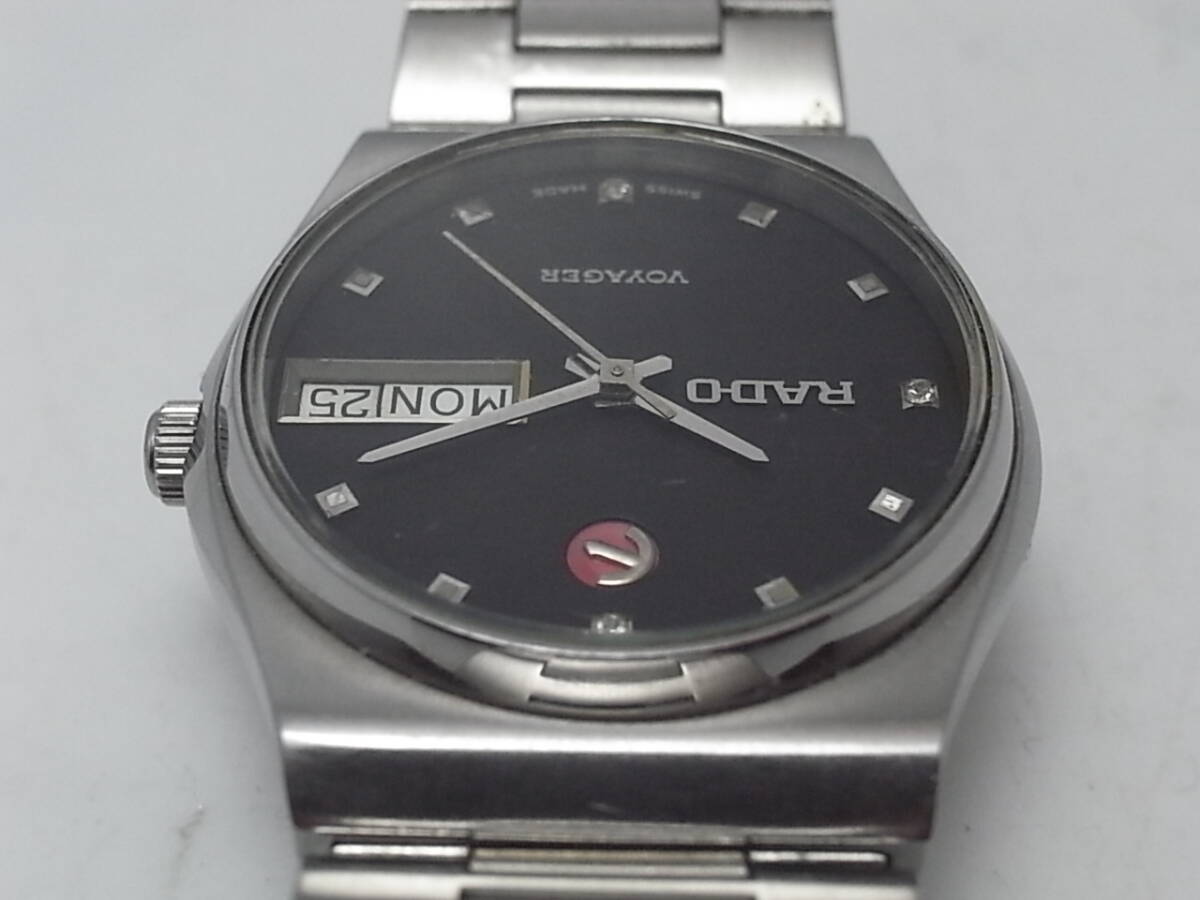 必読商品説明 廃業時計店より RADO VOYAGER ラドー 自動巻き 中古作動品 _画像9