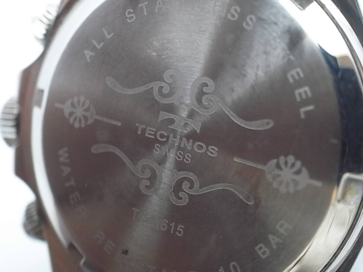 必読商品説明 廃業時計店より TECHNOS CHRONOGRAPH テクノス クロノグラフ 中古作動品_画像5