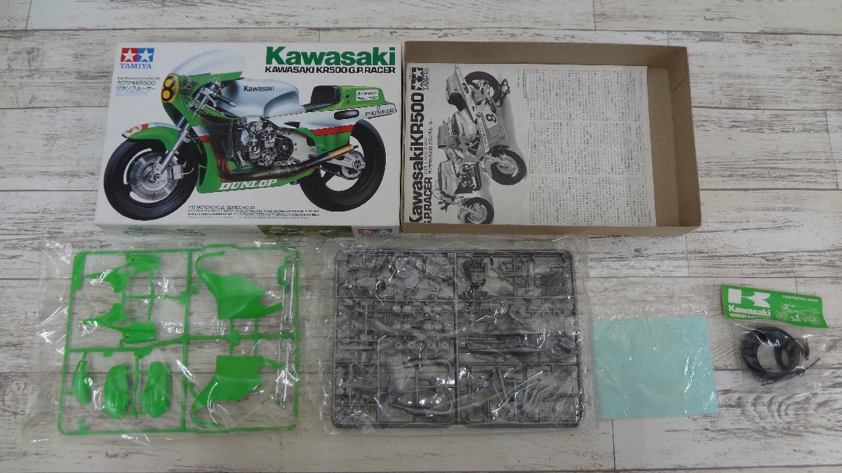 072B バイクプラモ まとめ PROTAR250c.c.MONOCILINDRICO タミヤカワサキKR500グランプリレーサー など 【中古】_画像3