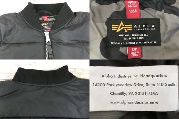 129B ALPHA INDUSTRIES MA-1 フライトジャケット アルファ PON002238-2239 JACKET【中古】の画像7