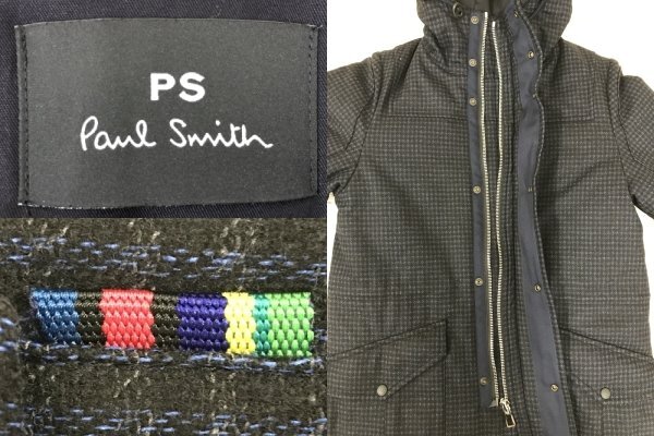 130B Paul Smith ポールスミス コート ウール COAT ブルー【中古】の画像8