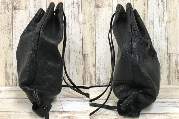 146A MOTO レザーナップサック BAG モト バッグ 鞄【中古】_画像5