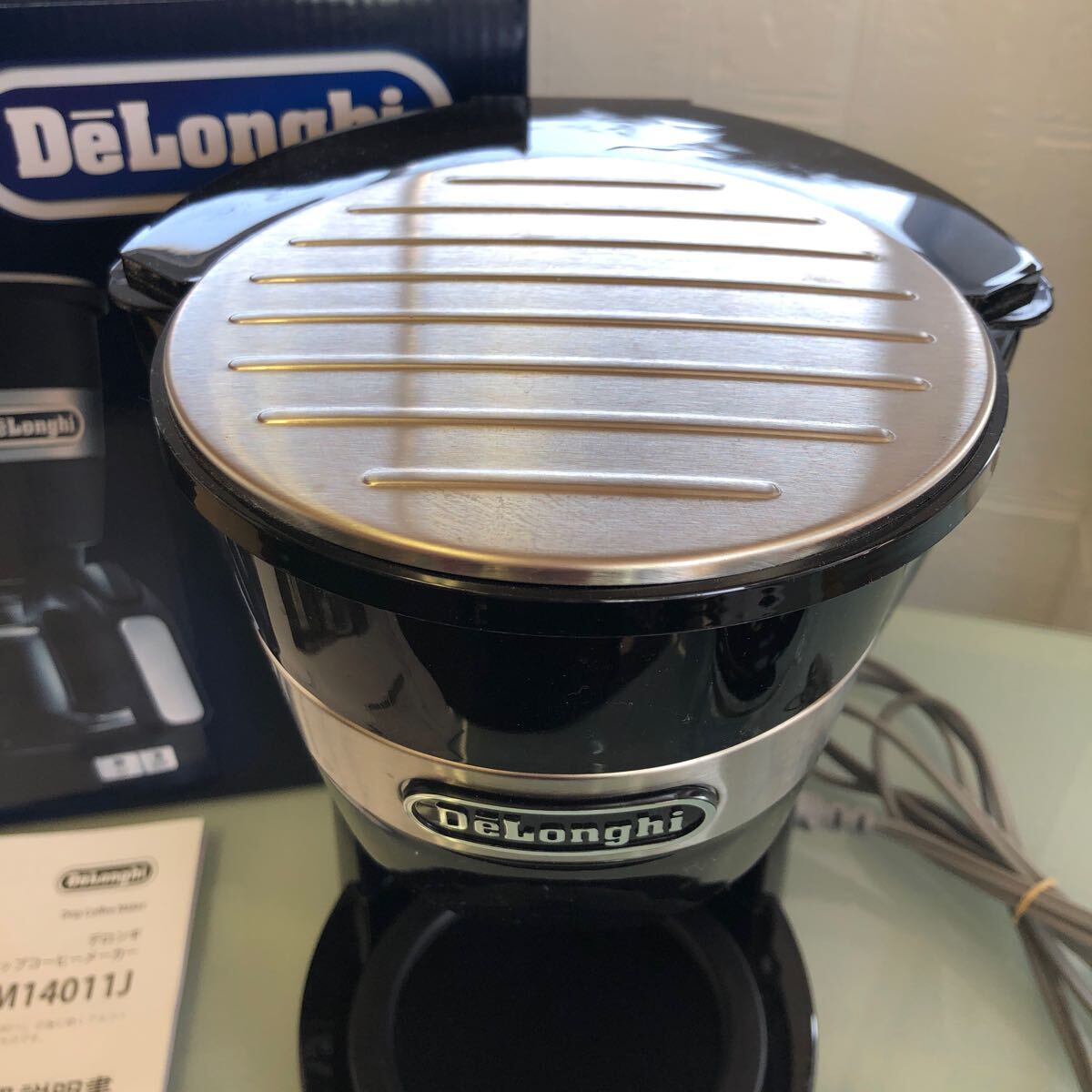 デロンギ ドリップコーヒーメーカー ICM14011J 家庭用 黒 ドリップ式 DeLonghi 説明書付 箱付 美品 ラスト1点 動作確認OKの画像5