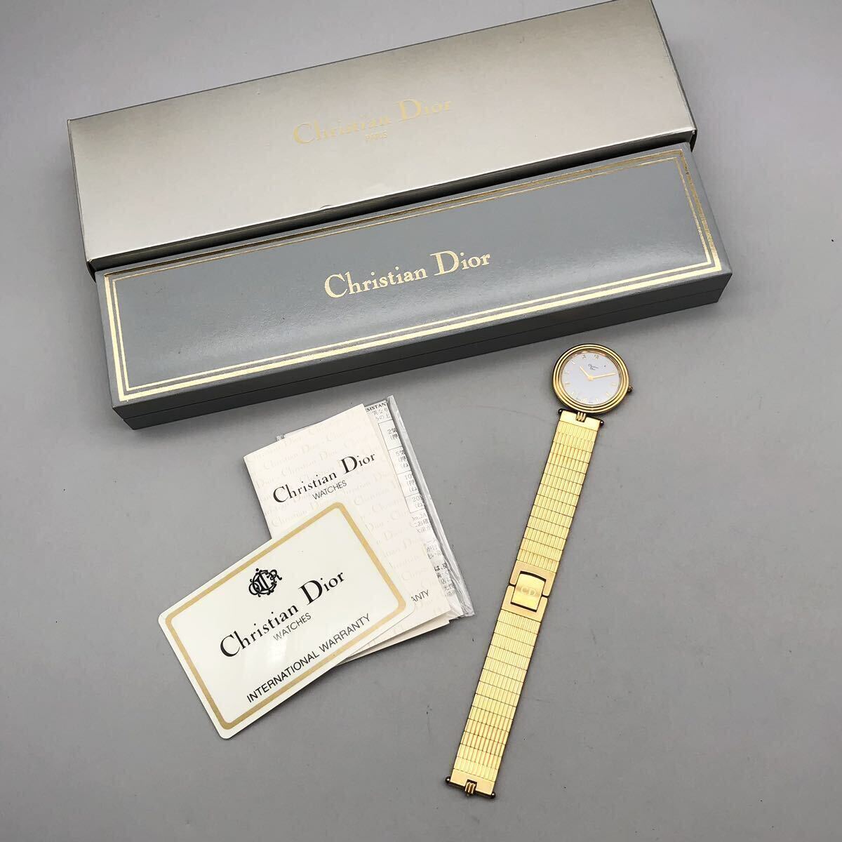 FN11894U 【1000円スタート!!】Christian Dior クリスチャン ディオール QUARTZ クォーツ 腕時計 【ジャンク】_画像1
