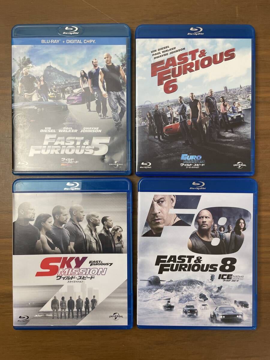 4点 Blu-ray ワイルドスピード ５ メガマックス / 6 ユーロミッション / 7 スカイミッション / 8 アイスブレイク ブルーレイ_画像1