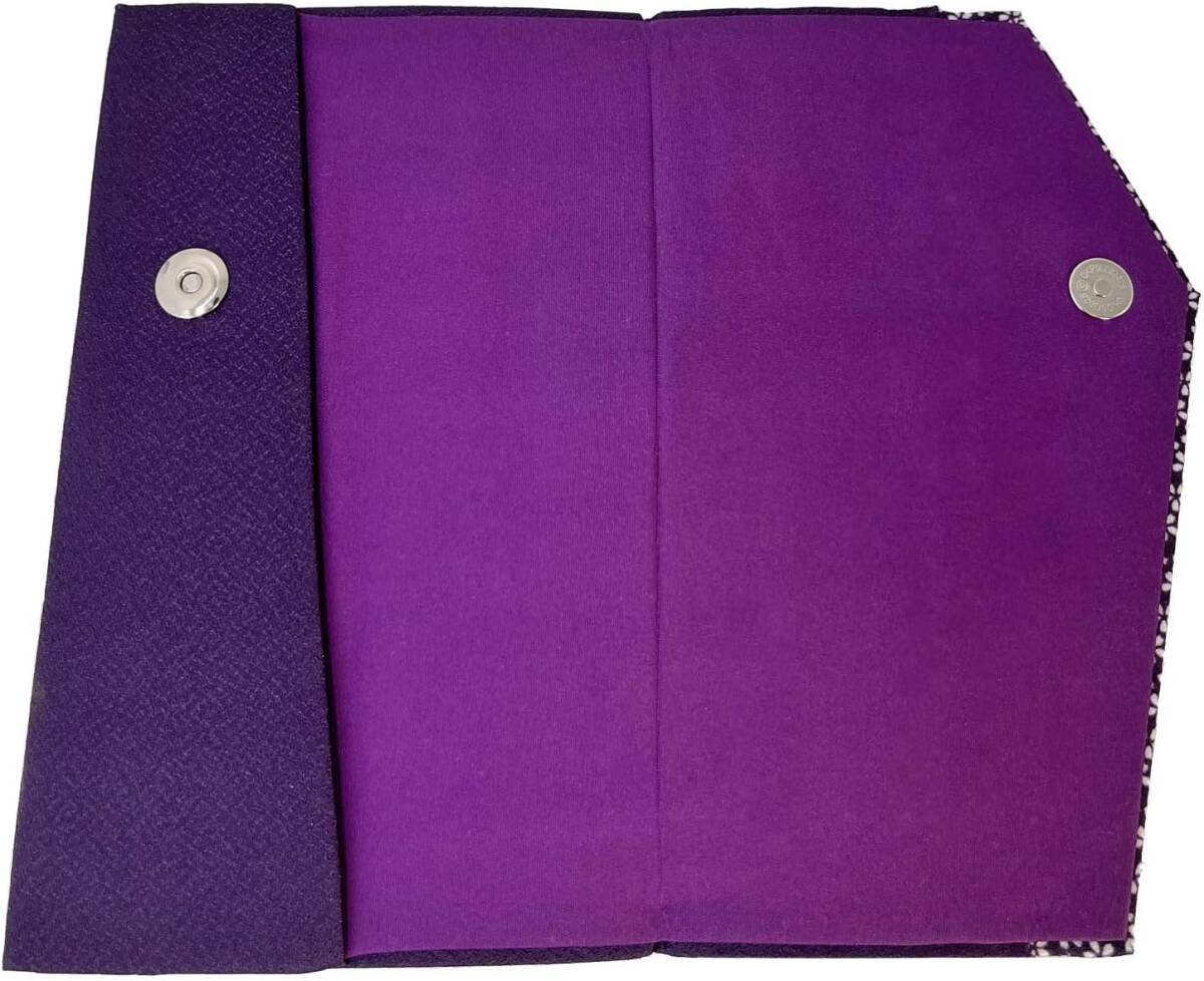  purple small flower fukusa festival . sack set .. both for small flower purple gold . crepe-de-chine .. man woman wedding ..