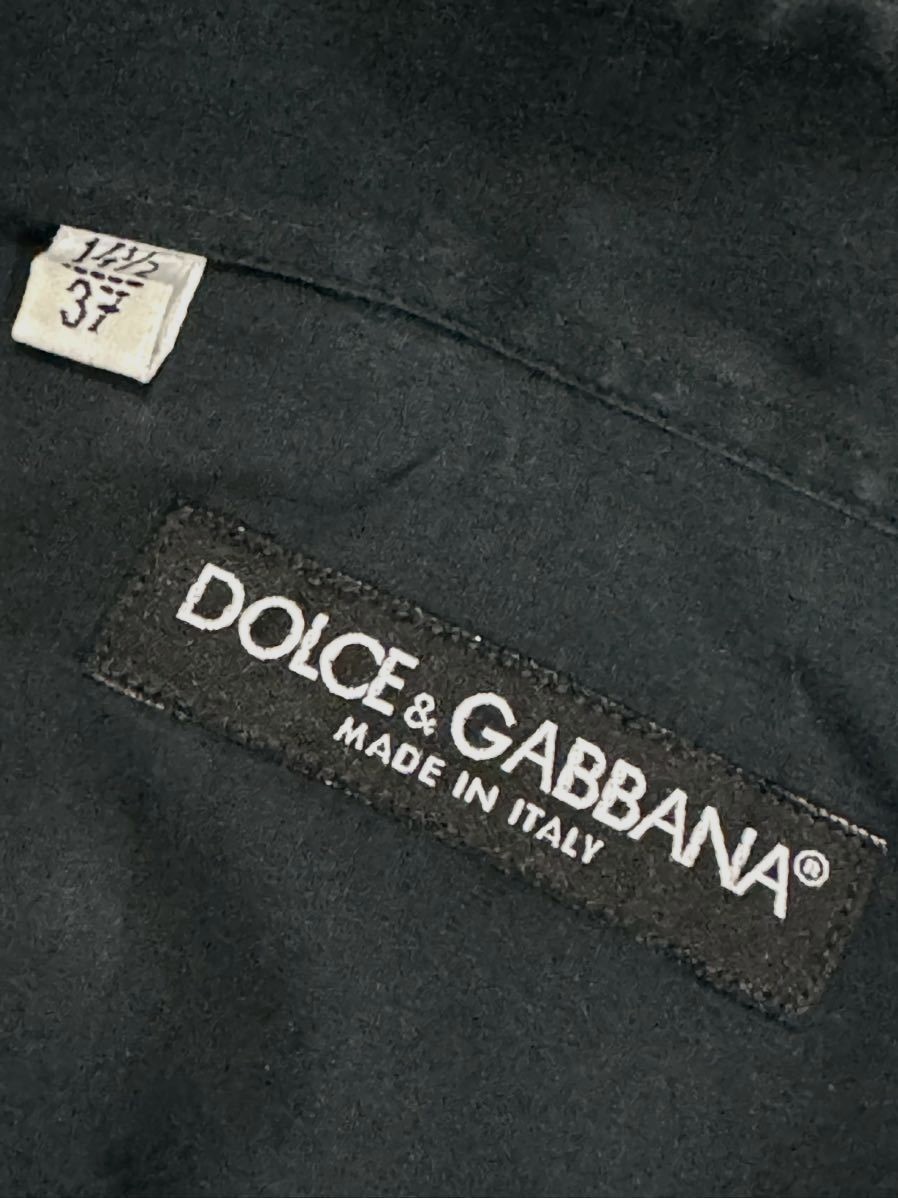 * free shipping!* regular price 48,600 jpy -* beautiful goods + cleaning!*DOLCE&GABBANA. Dolce & Gabbana high class. long sleeve shirt black black 37/M corresponding standard popular 