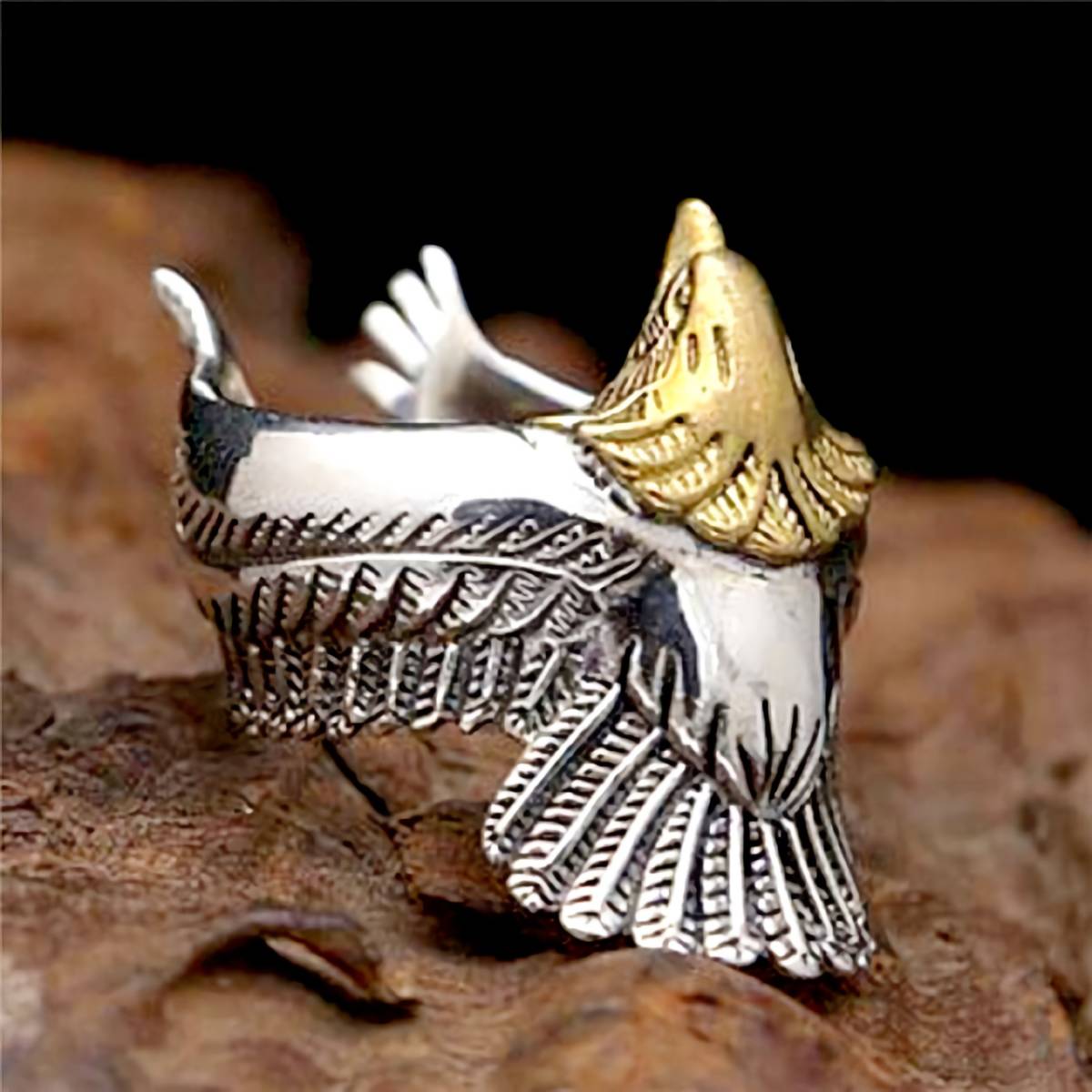  new goods 1 jpy ~* free shipping * free size gold paint Falcon yellow gold. hawk platinum finish 925 silver ring birthday present travel summer festival consecutive holidays gift domestic sending 