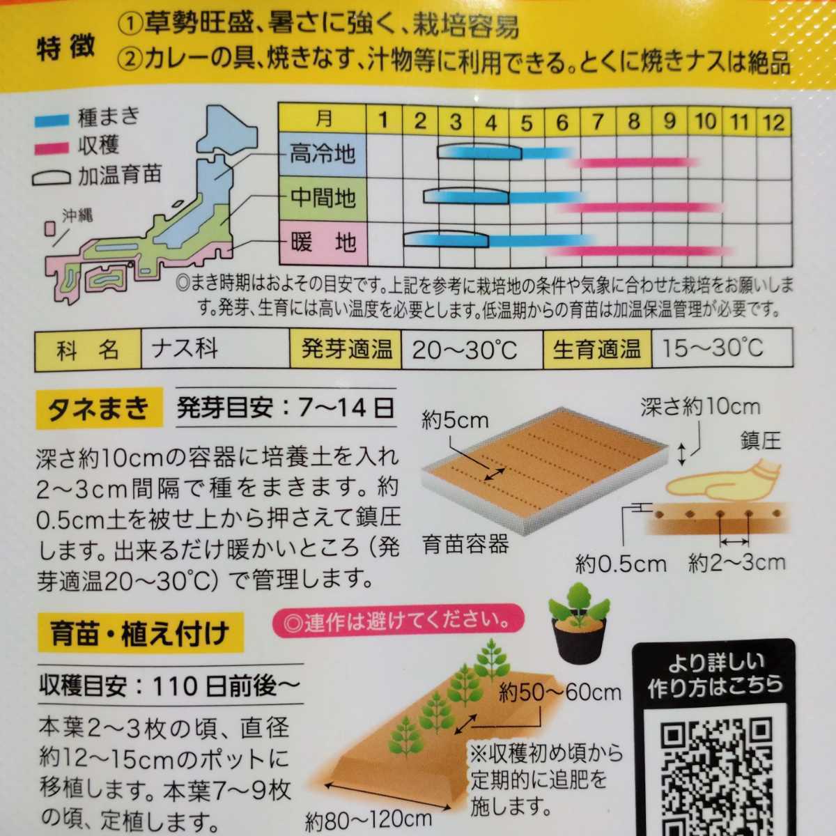 本長なすの種子 10粒 暑さに強く家庭菜園向き！ 茄子 色々な料理に利用できます！ ナス_画像2