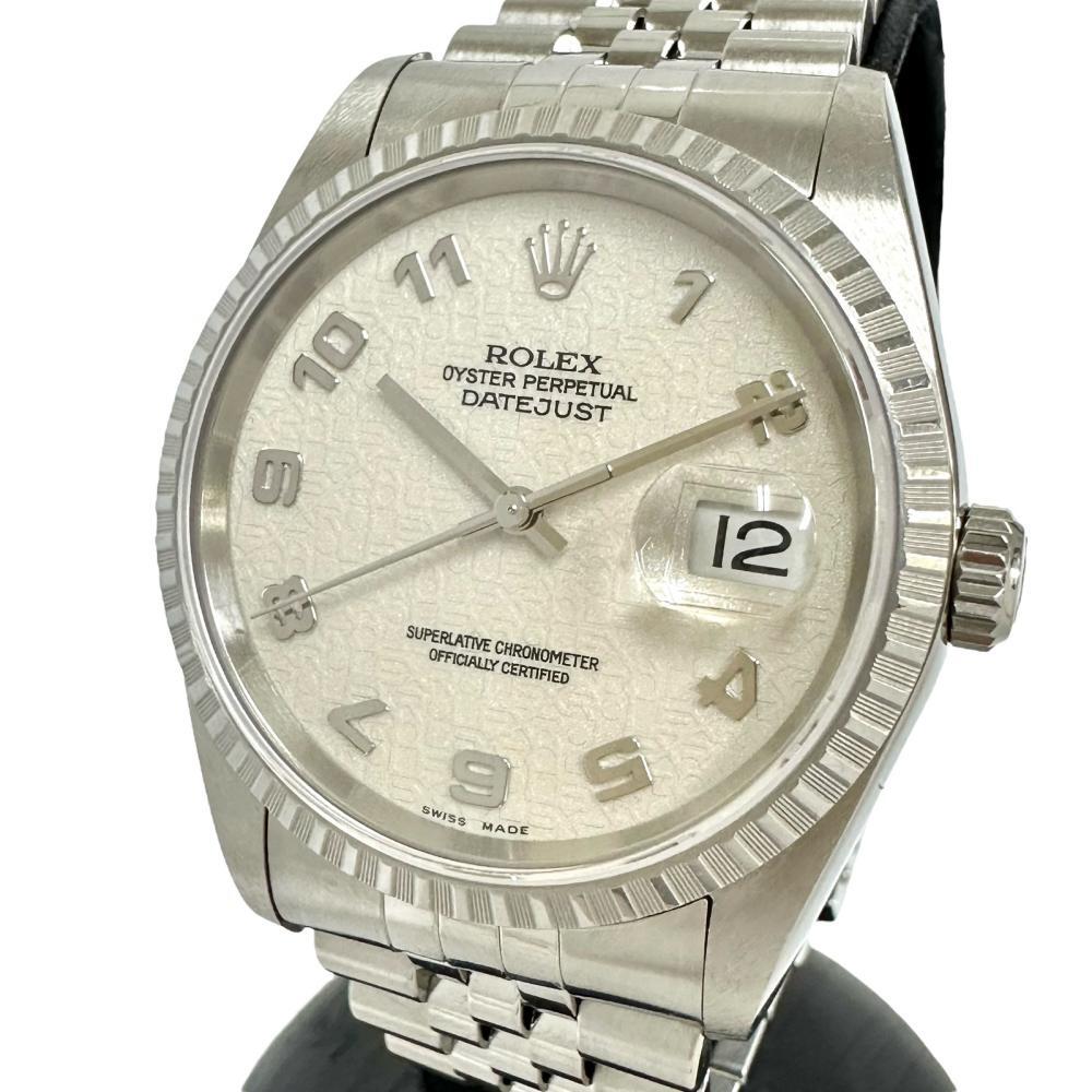 ROLEX/ロレックス 16220 デイトジャスト 腕時計 ステンレススチール 自動巻き/オートマ 2003年～2004年 白系コンピュータ文字盤 メンズ
