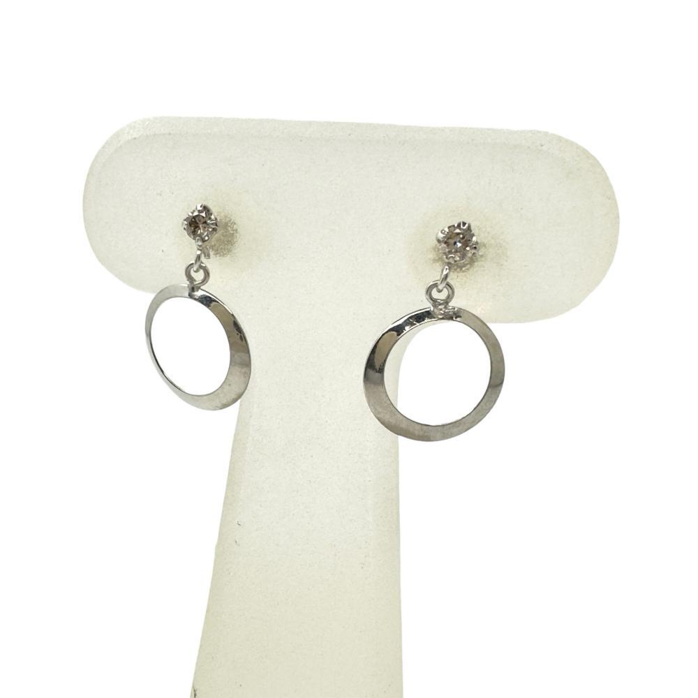 独特の上品 0.03×2ct ダイヤモンド ピアス レディース 0.7g Pt900プラチナ プラチナ台