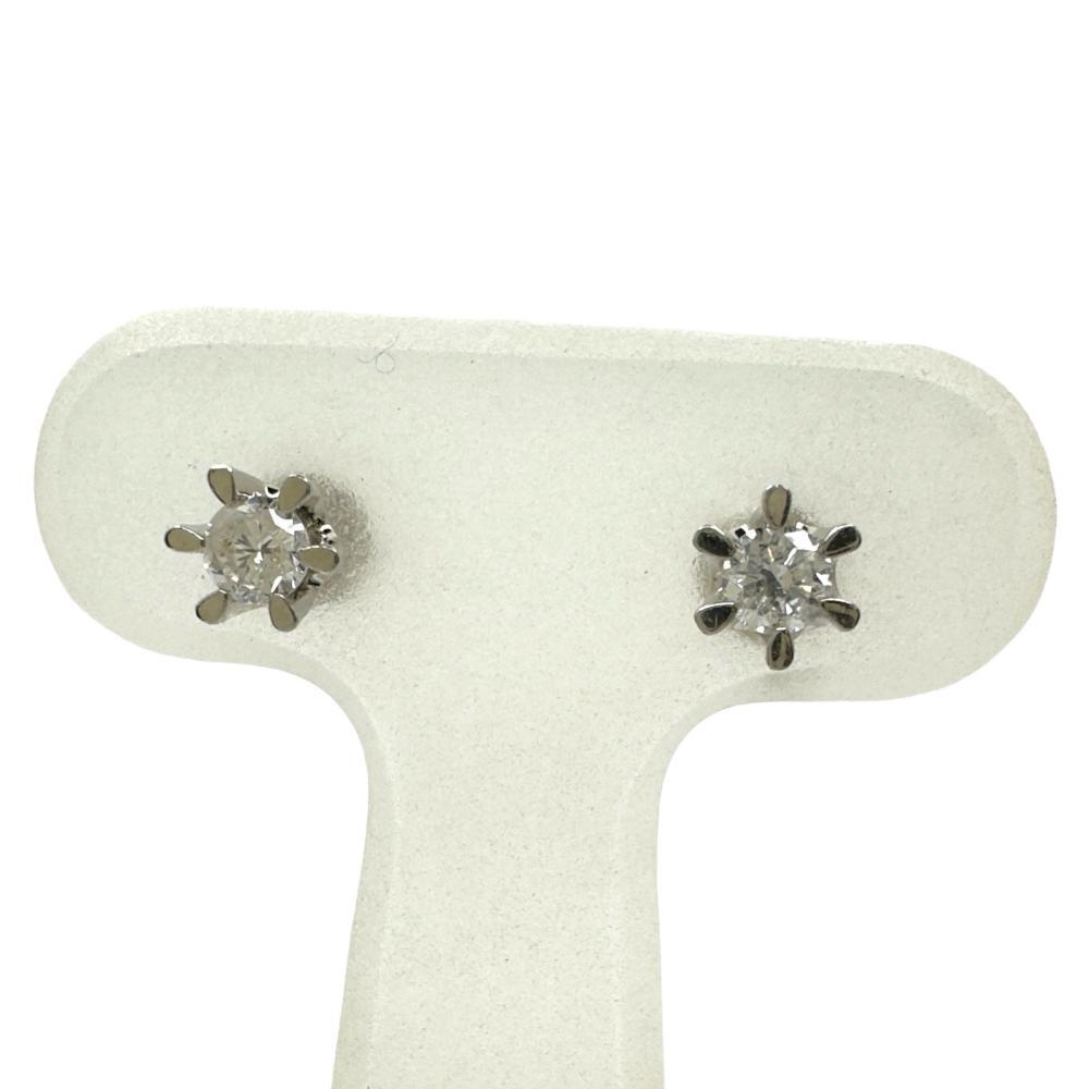 【冬バーゲン★特別送料無料!】 ダイヤモンド 0.14×2ct ピアス Pt850プラチナ 1.4g レディース プラチナ台