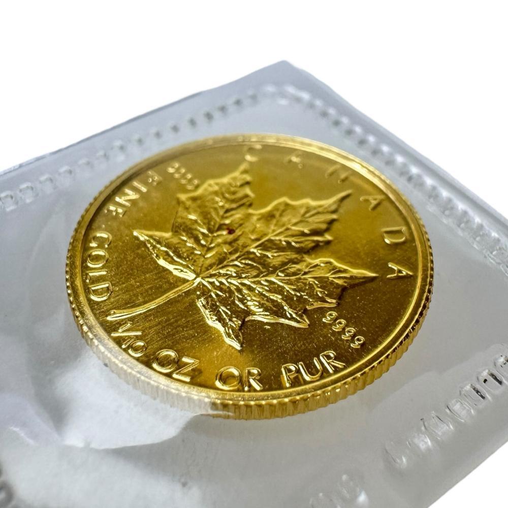 メイプルリーフ金貨 1/10oz エリザベス2世 1986年 コイン K24ゴールド ユニセックス_画像4